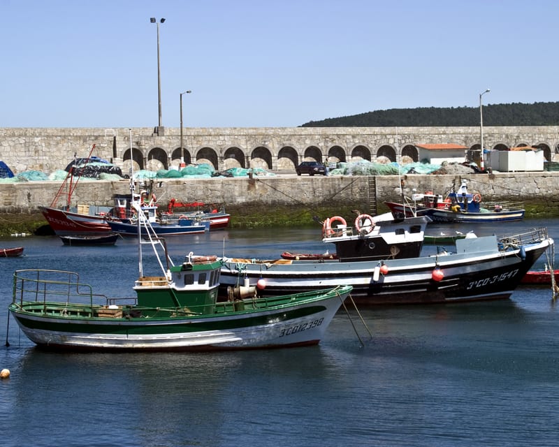 Fishing boats in a Galician harbour